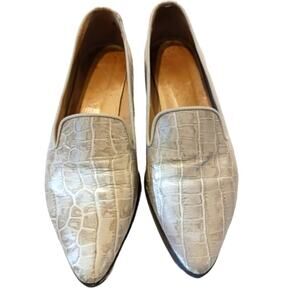 Alex+Alex  leather croc embossed loafers.  Size 38